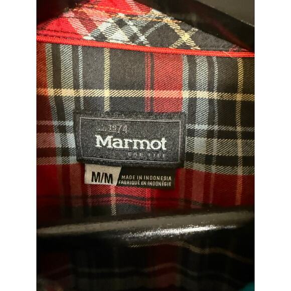 Marmot Womens Multicolor Plaid Long Sleeve Button Down - Medium - Picture 4 of 8